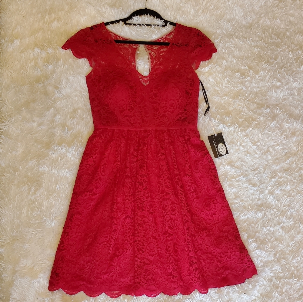 NWT JENNY YOO Red Bridesmaid Dress Size 10